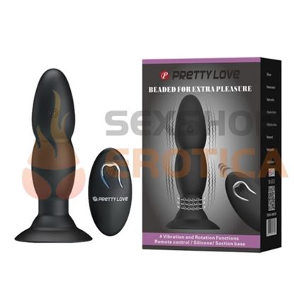 Dilatador anal ondulado con control remoto inalambrico y carga usb